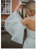 Two Piece Off Shoulder Ivory Lace Tulle Unusual Wedding Dress